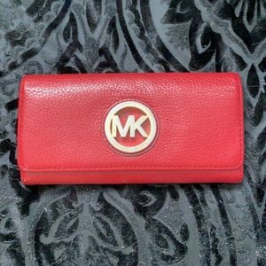 Red Michael Kors wallet